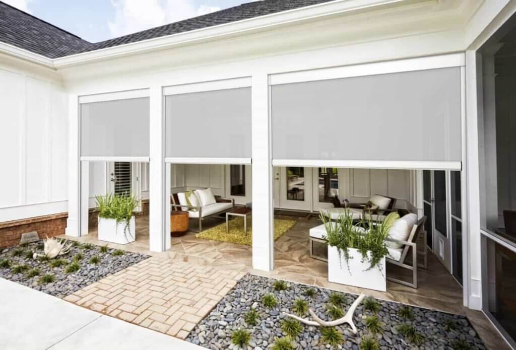 finding the right exterior roller shades for every climate